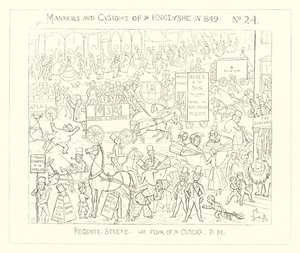 1849, Regent Street o czwartej po południu autorstwa Richard Doyle