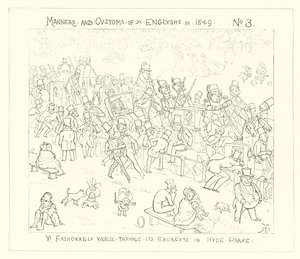 1849, modny świat ćwiczy w Hyde Parku