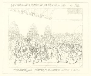 1849, Westminster Hall, Ceremonia otwarcia semestru autorstwa Richard Doyle