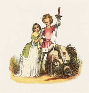 Ilustracja do Jacka The Giant Killer (kolor lito) autorstwa Richard Doyle