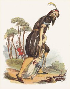 Ilustracja do Jacka The Giant Killer (kolor lito) autorstwa Richard Doyle
