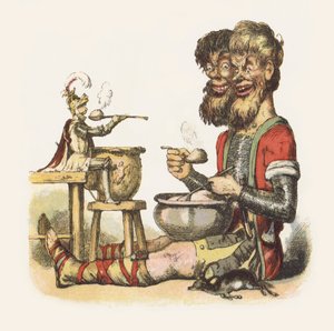 Ilustracja do Jacka The Giant Killer (kolor lito) autorstwa Richard Doyle
