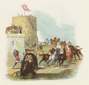 Ilustracja do Jacka The Giant Killer (kolor lito) autorstwa Richard Doyle