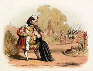 Wąska ucieczka dla królowej Katarzyny Parr autorstwa Richard Doyle