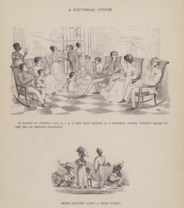 Strona z amerykańskiej trasy panów Browna, Jonesa i Robinsona (rycina) autorstwa Richard Doyle