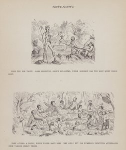 Strona z amerykańskiej trasy panów Browna, Jonesa i Robinsona (grawerunek) autorstwa Richard Doyle