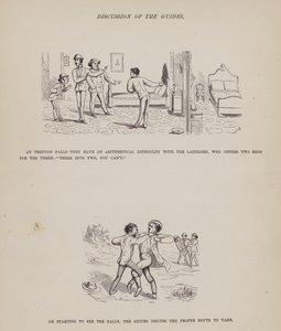 Strona z amerykańskiej trasy panów Browna, Jonesa i Robinsona (grawerunek) autorstwa Richard Doyle
