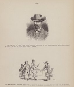 Strona z amerykańskiej trasy panów Browna, Jonesa i Robinsona (grawerunek) autorstwa Richard Doyle
