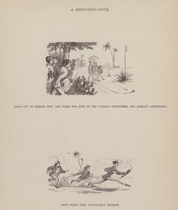 Strona z amerykańskiej trasy panów Browna, Jonesa i Robinsona (grawerunek) autorstwa Richard Doyle