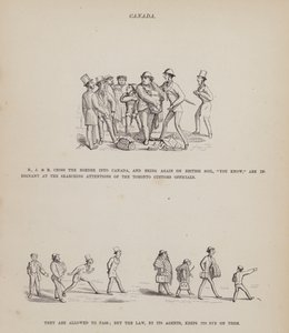 Strona z amerykańskiej trasy panów Browna, Jonesa i Robinsona (grawerunek) autorstwa Richard Doyle