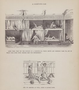 Strona z amerykańskiej trasy panów Browna, Jonesa i Robinsona (grawerunek) autorstwa Richard Doyle