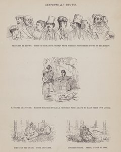 Strona z amerykańskiej trasy panów Browna, Jonesa i Robinsona (grawerunek) autorstwa Richard Doyle