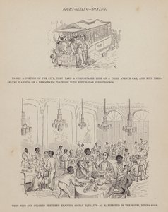 Strona z amerykańskiej trasy panów Browna, Jonesa i Robinsona (grawerunek) autorstwa Richard Doyle
