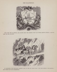 Strona z amerykańskiej trasy panów Browna, Jonesa i Robinsona (grawerunek) autorstwa Richard Doyle