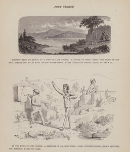 Strona z amerykańskiej trasy panów Browna, Jonesa i Robinsona (grawerunek) autorstwa Richard Doyle
