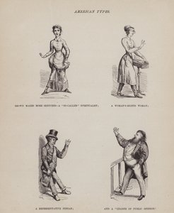 Strona z amerykańskiej trasy panów Browna, Jonesa i Robinsona (grawerunek) autorstwa Richard Doyle