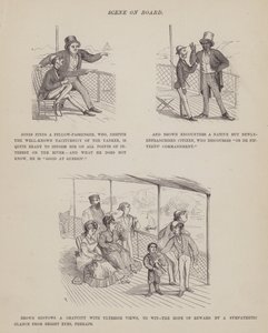 Strona z amerykańskiej trasy panów Browna, Jonesa i Robinsona (grawerunek) autorstwa Richard Doyle