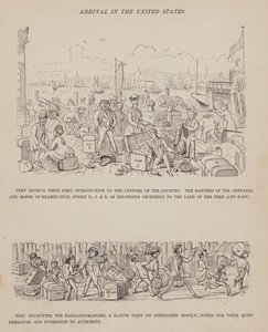 Strona z amerykańskiej trasy panów Browna, Jonesa i Robinsona (grawerunek) autorstwa Richard Doyle