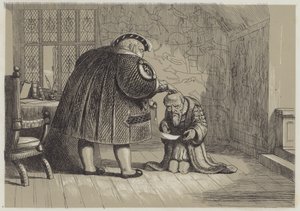 Podnoszenie zapasów za panowania Henryka VIII (akwatinta) autorstwa Richard Doyle