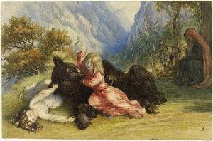 Królewna Śnieżka i Róża Czerwona autorstwa Richard Doyle