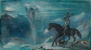 Rycerz i zjawa autorstwa Richard Doyle