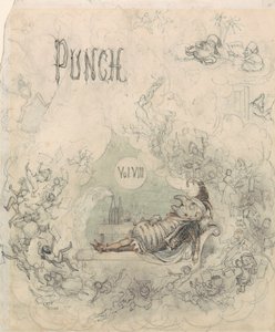 Strona tytułowa Punch, t. VIII autorstwa Richard Doyle