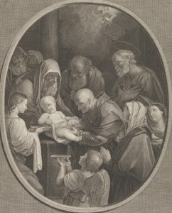 Obrzezanie Chrystusa, otaczająca go grupa mężczyzn i kobiet, anioł na czele..., 1765 autorstwa Richard Earlom