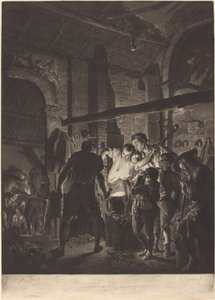 Sklep kowala autorstwa Richard Earlom after Joseph Wright
