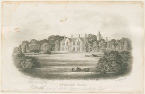 Apedale Hall House and Park: staloryt, bd [?koniec XVIII w.] autorstwa Richard Edensor Heathcote