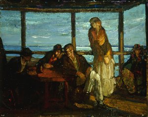 Ganek, Provincetown, ok. 1930-35 (olej na masonicie) autorstwa Richard Emil Miller