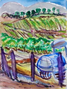 Niebieski traktor, Dolina Napa, 2017