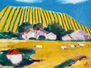 Wzgórza mają winorośl, Napa, 2017 autorstwa Richard Fox