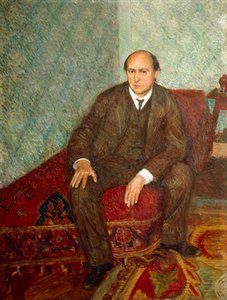 Austria, Wiedeń, portret austriackiego kompozytora Arnolda Schonberga (1874-1951) (malarstwo)