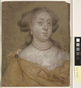 Portret głowy i ramion damy z kolczykami