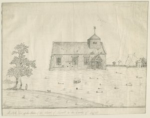 Kościół pożegnalny: rysunek piórem, bd [?koniec XVIII w.] (rysunek)