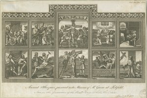 Lichfield - Starożytny ołtarz-Ołtarz: grawerowanie, bd [ok. 1785] (druk)