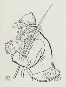 Rybak i mała rybka (rycina) autorstwa Richard Heighway