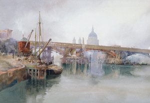 „Most Southwark w trakcie rozbiórki”, 1915