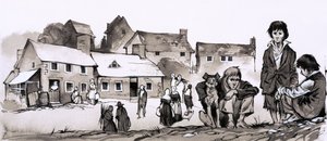 Człowiek nawiedzony przez biedę: Richard Cobden (gwasz na papierze)
