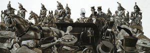 Tłumy wiwatowały i gwizdały, gdy król Edward przejeżdżał w stanie spoczynku przez Paryż autorstwa Richard Hook