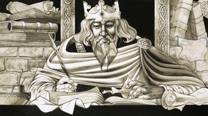 Król Alfred był zapalonym uczonym autorstwa Richard Hook