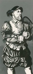 Król Henryk VIII z rakietą tenisową autorstwa Richard Hook