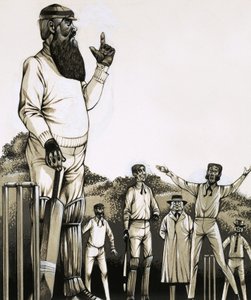 Wielki W G Grace przy furtce autorstwa Richard Hook