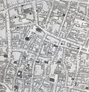 Mapa ulic Londynu wokół Guildhall, c.1795 (druk)