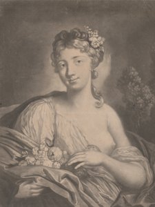 Wiosna: młoda kobieta trzymająca kwiaty w płaszczu, 1775 r. autorstwa Richard Houston