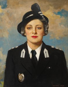 Muriel Elsie Gamage, ok. 1950 r. (olej na płótnie)