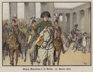 Napoleon wjeżdżający do Berlina, 27 października 1806 (kolor lito)