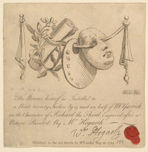 Maska i paleta, 1781.