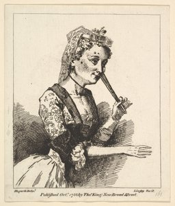 Zaskoczona kobieta z poranka Hogarths, październik 1788.