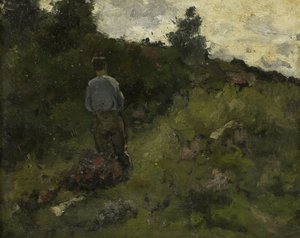 Rolnik idący Skrajem Lasu autorstwa Richard Nicolaüs Roland Holst